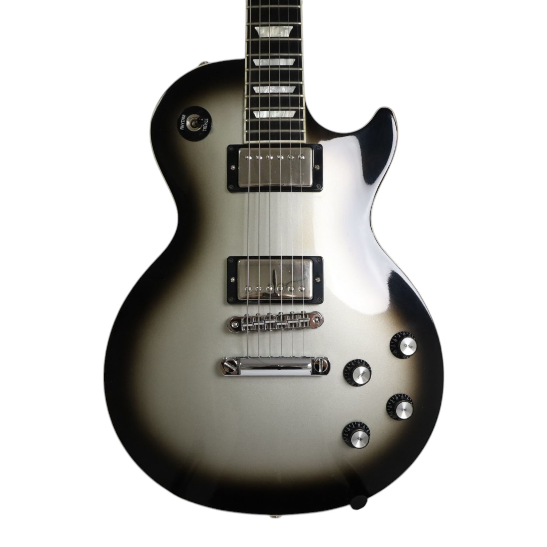 Limited edition Gibson Les Paul Standard, in silver burst finish, made in USA serial no. GC243 Guitar Centre Exclusive 2008, in fitted hard case, guitar length L99cm