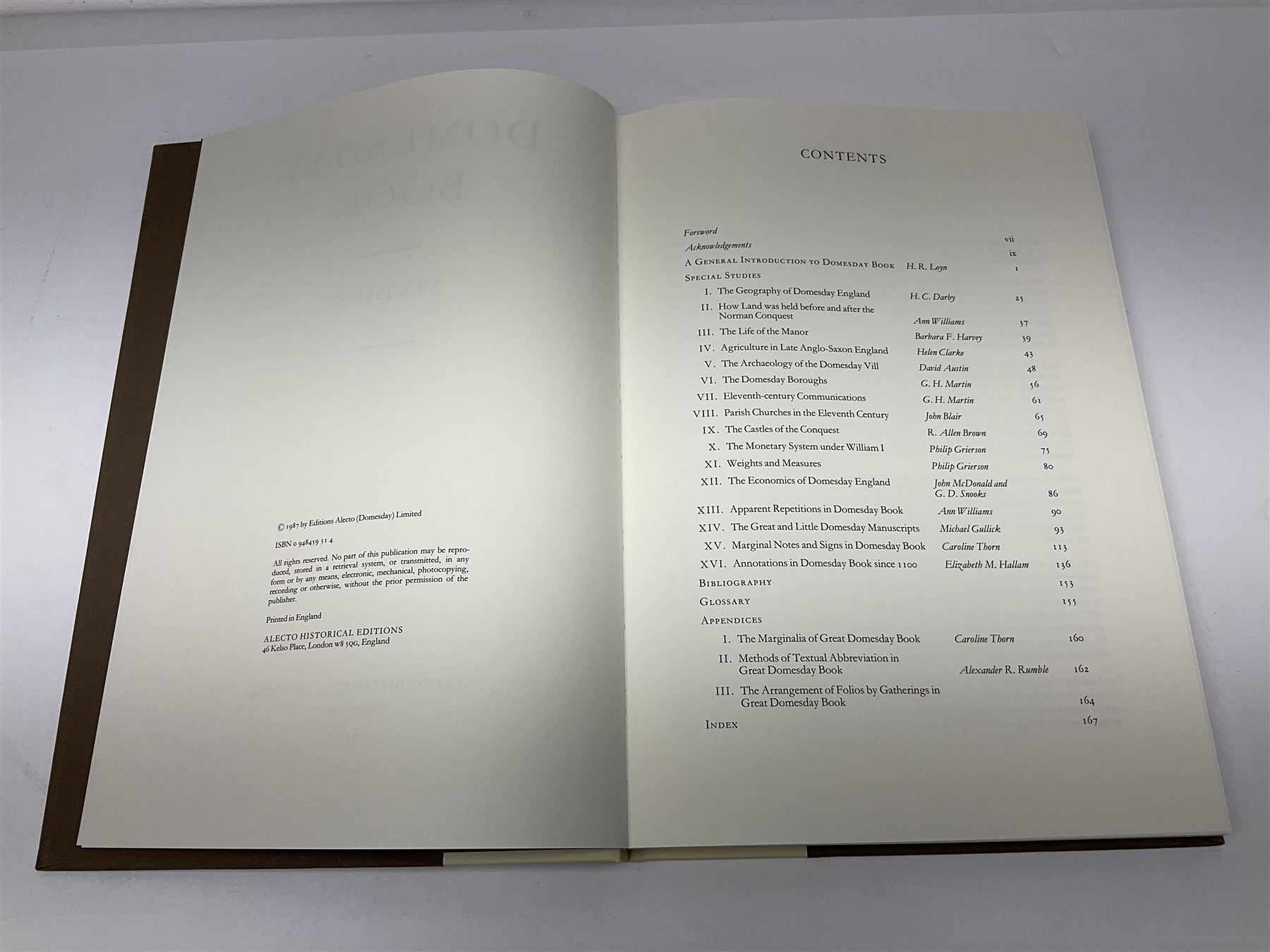Domesday Books Yorkshire Edition, comprising three volumes; Introduction and Translation, Folios and Maps, and Domesday Book Studies, published by Alecto Historical Editions, London 1987