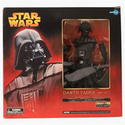 Kotobukiya ARTFX Star Wars Darth Vader EP3 version 1:7 scale pre-painted soft vinyl model kit snap fit model kit, together with two Master Replicas Star Wars scaled replica helmets, Luke Skywalker X-Wing and Stormtrooper, all boxed (3)
