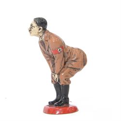  WWII novelty cold painted pin cushion, modelled as Adolf Hitler, H12cm