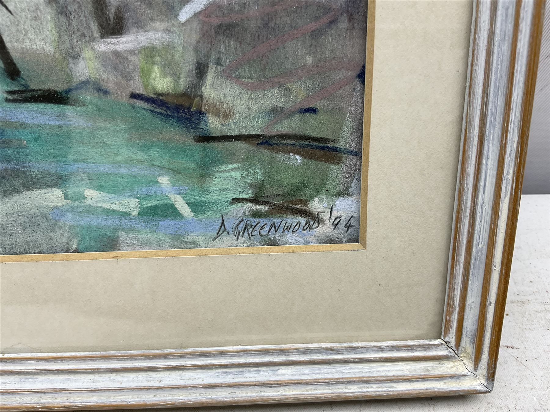 David Greenwood (Northern British Contemporary): 'Birks Bridge Duddon Valley - Cumberland', pastel on pumice paper signed and dated '94, titled verso 15cm x 18cm