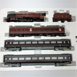 Hornby '00' gauge - limited edition Marks & Spencer The Royal Train QEII 80th Birthday Commemorative set with Princess Coronation Class 4-6-2 locomotive 'Duchess of Sutherland' No.6233 with three coaches, No.1134/1500, boxed with certificate, Trakmat and Leaflet Pack