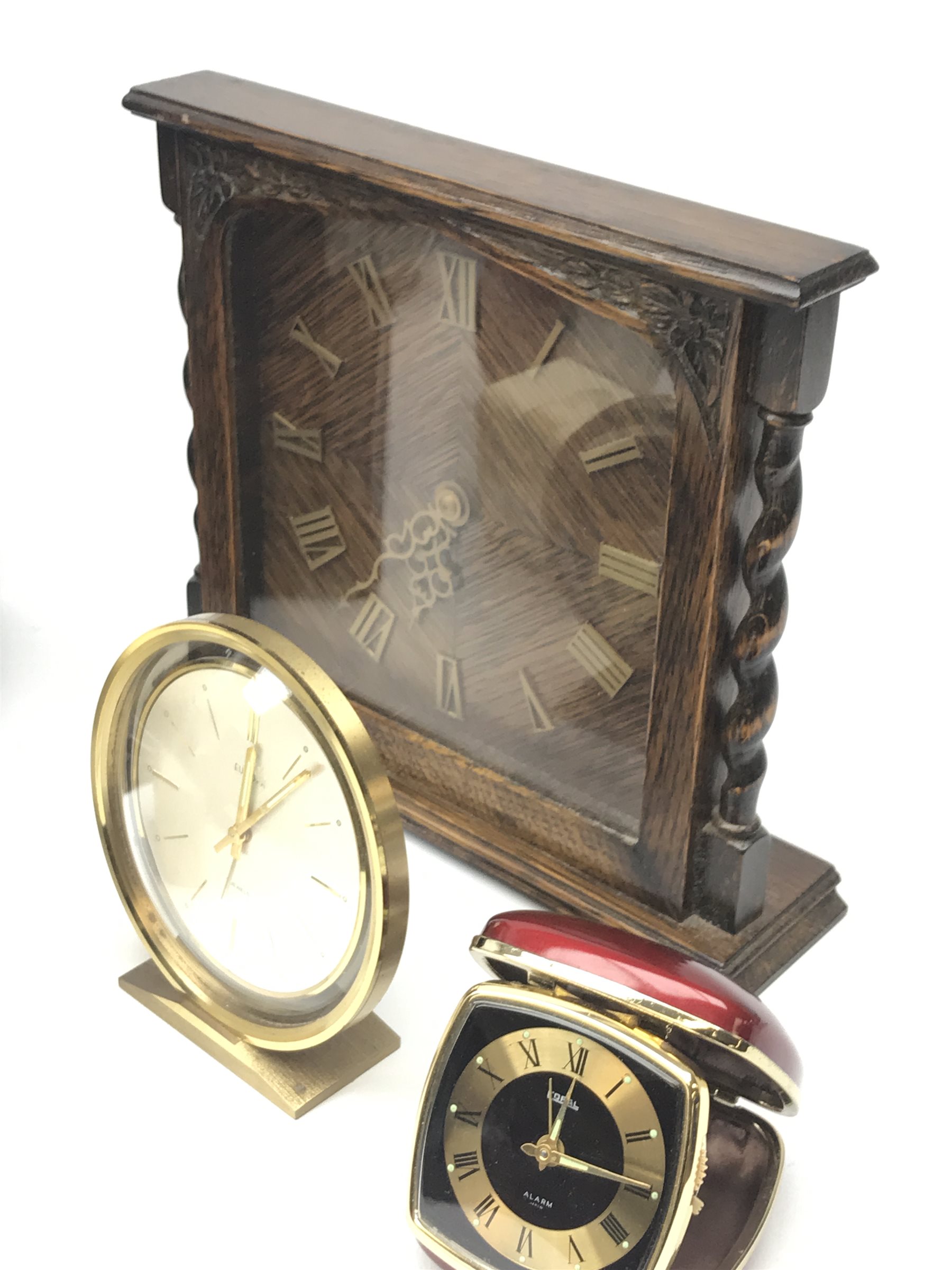 Collection of clocks Early 20th century arched top mantel clock with