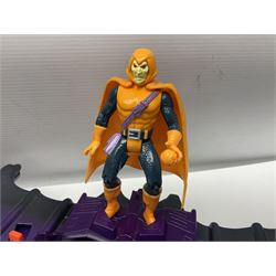 Group of early 90s Marvel/DC Comics toys; 1993 Kenner Batmobile with original Batman figure and plane; Marvel Comics Spider-Man 1994 Web of Steel series Hobgoblin Wing Bomber, incomplete Daily Bugle Playset and Scorpion; assorted figurines and later accessories 