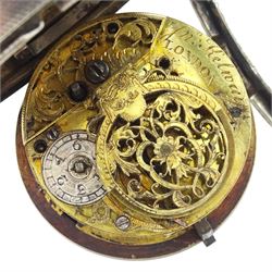 Victorian silver open face fusee lever pocket watch by J. Kelway, London, later enamel dial possibly depicting RMS Titanic, case by Joseph Sharpe, London 1861