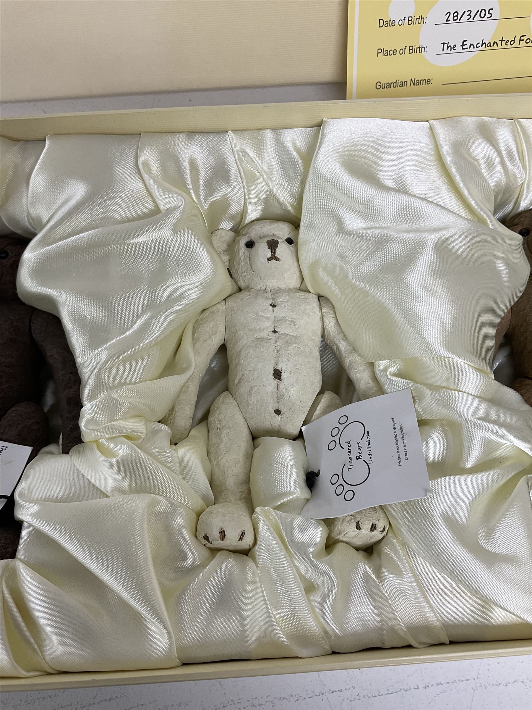 Box set of three bears by Treasured Bears