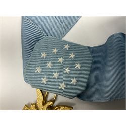 United States of America, Congressional Medal of Honor, gilt metal and enamel, unnamed, reverse of suspension engraved ‘The Congress to’, the neck cravat with pop stud attachments, boxed with felt bag