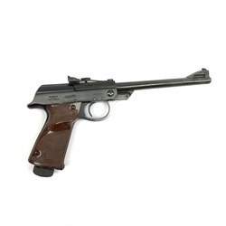 Walther .177 CO2 powered air pistol model LP53 with John Walker conversion, serial no.014371 L31cm, with associated paperwork