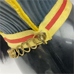 Lancers cap with original 19th century fittings for the 16th Lancers on a modern fibre glass shell with liner