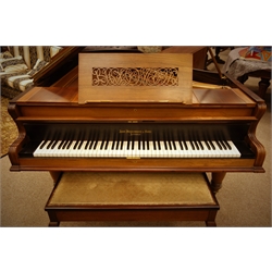  Early 20th century 'John Broadwood & Sons London' grand piano, iron framed and overstrung, W156cm, H185cm, L200cm  