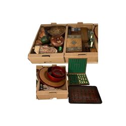 Wooden chess set, together with carved f