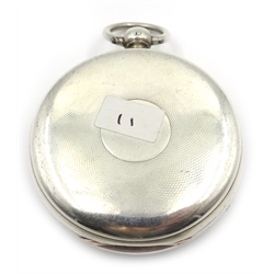  Victorian pocket watch by Spiridion Cardiff no30507, silver case by Charles Harris London 1887  