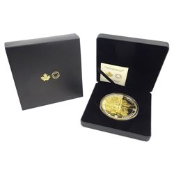 Queen Elizabeth II Royal Canadian Mint 'Tall Ships of Canada', 125 dollars fine silver coin, weight 502.99gm, cased with certificate