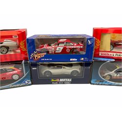 Six large scale die-cast models - Revell 1:18th scale Audi Avus Quattro; Winners Circle 1:18th scale Dodge rally car; Tonka Polistil Mercedes Benz RW196 1:16T racing car; Tonka Polistil Maserati 250F 1:16TG racing car; Solido 1:18th scale Citroen Xsara T4 WRC-2001; and Solido 1:18th scale Peugeot 206 WRC - 1999 & 2000; all boxed (6)