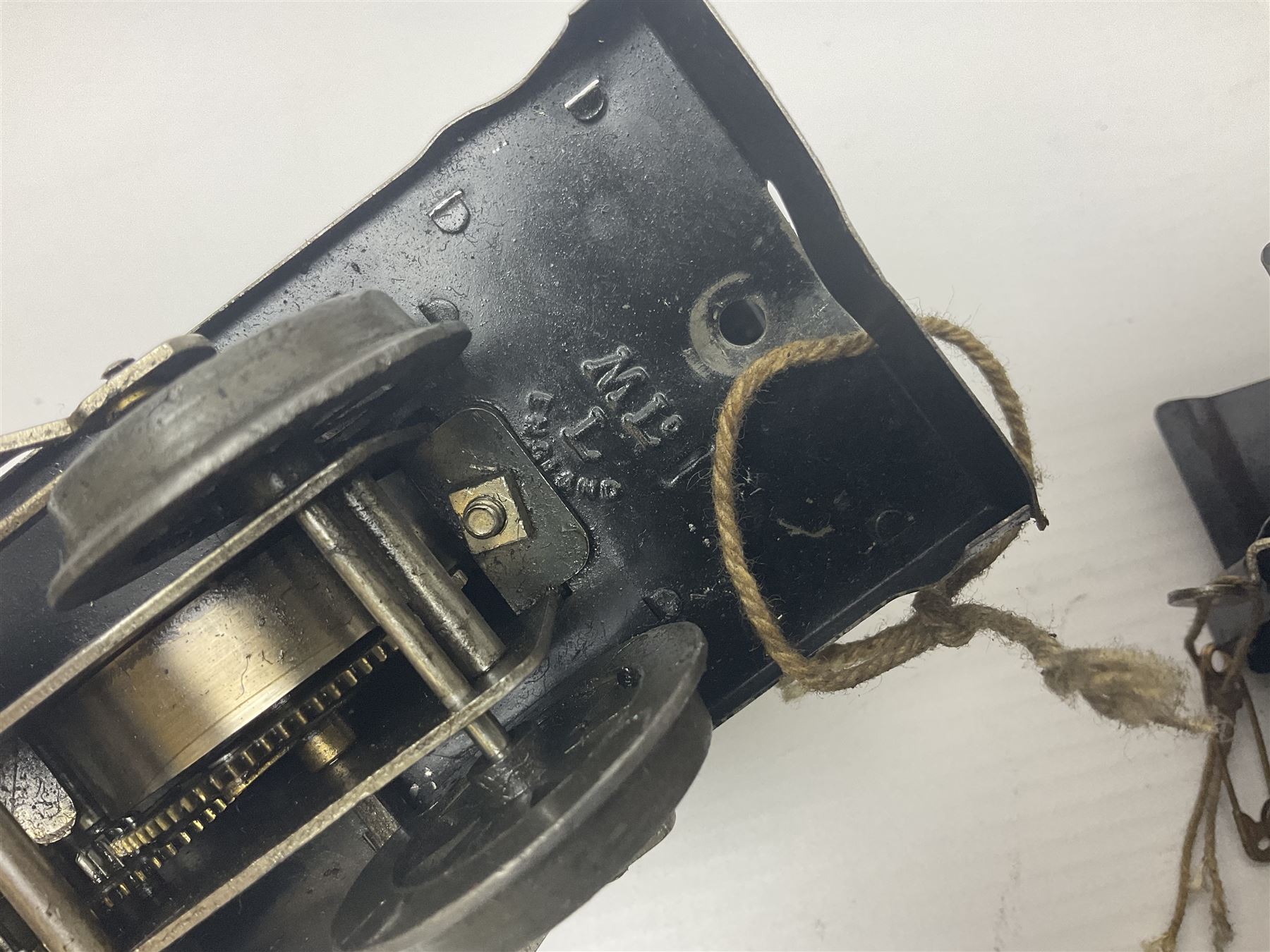 Hornby ‘0’ gauge - No. 0 Goods Set box containing clockwork LNER 0-4-0 locomotive with matching tender no.2710 in black and gold, originally from the No. 1 Goods Set; with NE open wagon, quantity of track, track clips, buffer and key 