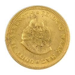 South Africa 1967 gold one rand coin