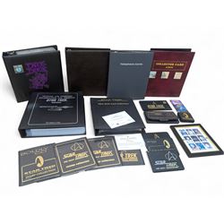 Star Trek collectables, including Danbury Mint '22ct Gold Card Collection', PCS Stamps and...
