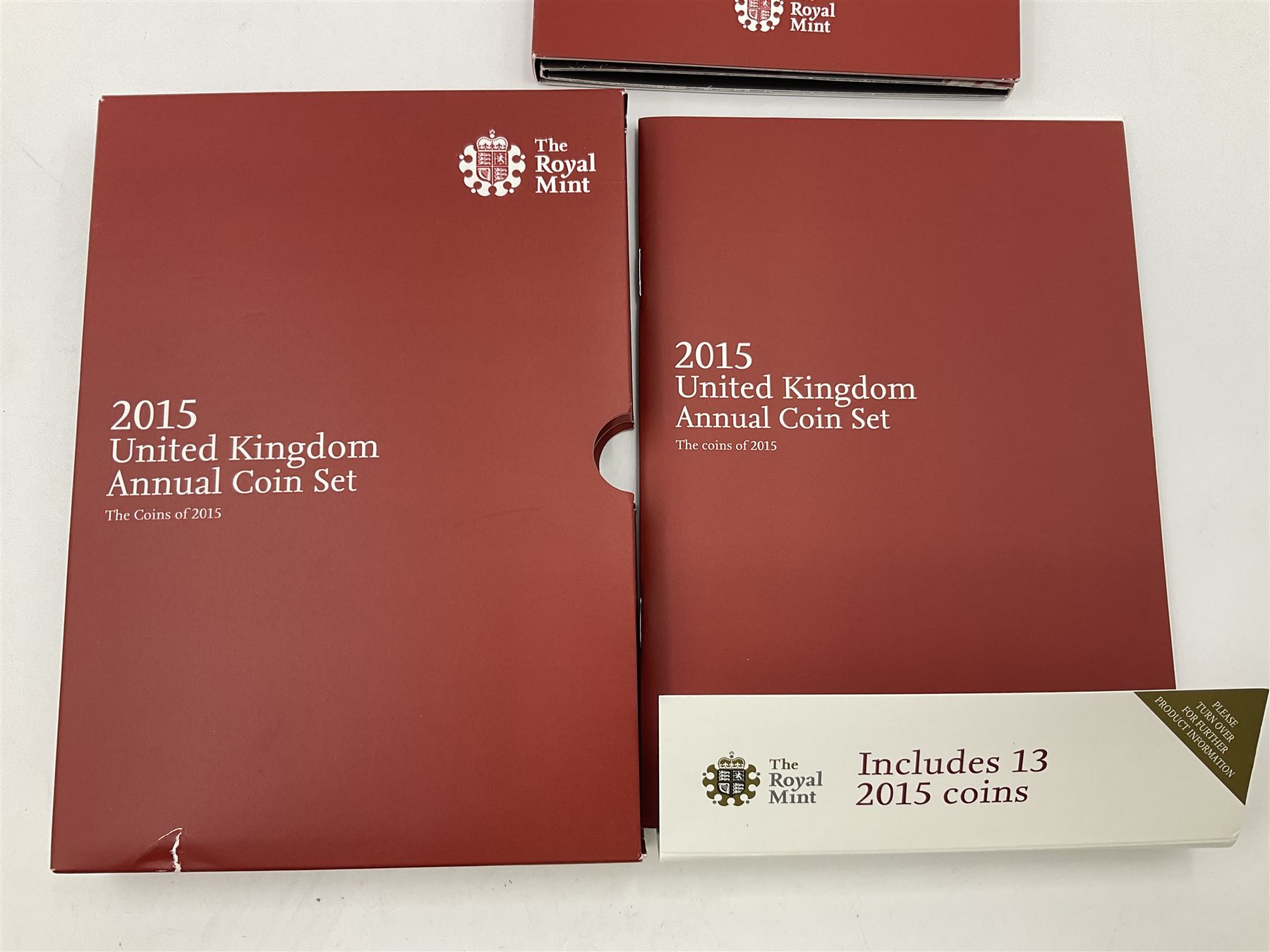 Two The Royal Mint United Kingdom Annual Coins Sets, dated 2015 and 2016, both in card folders with certificates