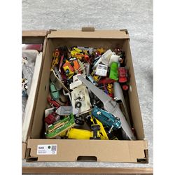 Large collection of toy vehicles including Great British Classics London 2012 Olympics Bus, Matchbox Battle Kings K105 Hover Raider and Dinky Toys Joe's Car 102, together with a collection of Disney figurine ornaments, variously boxed