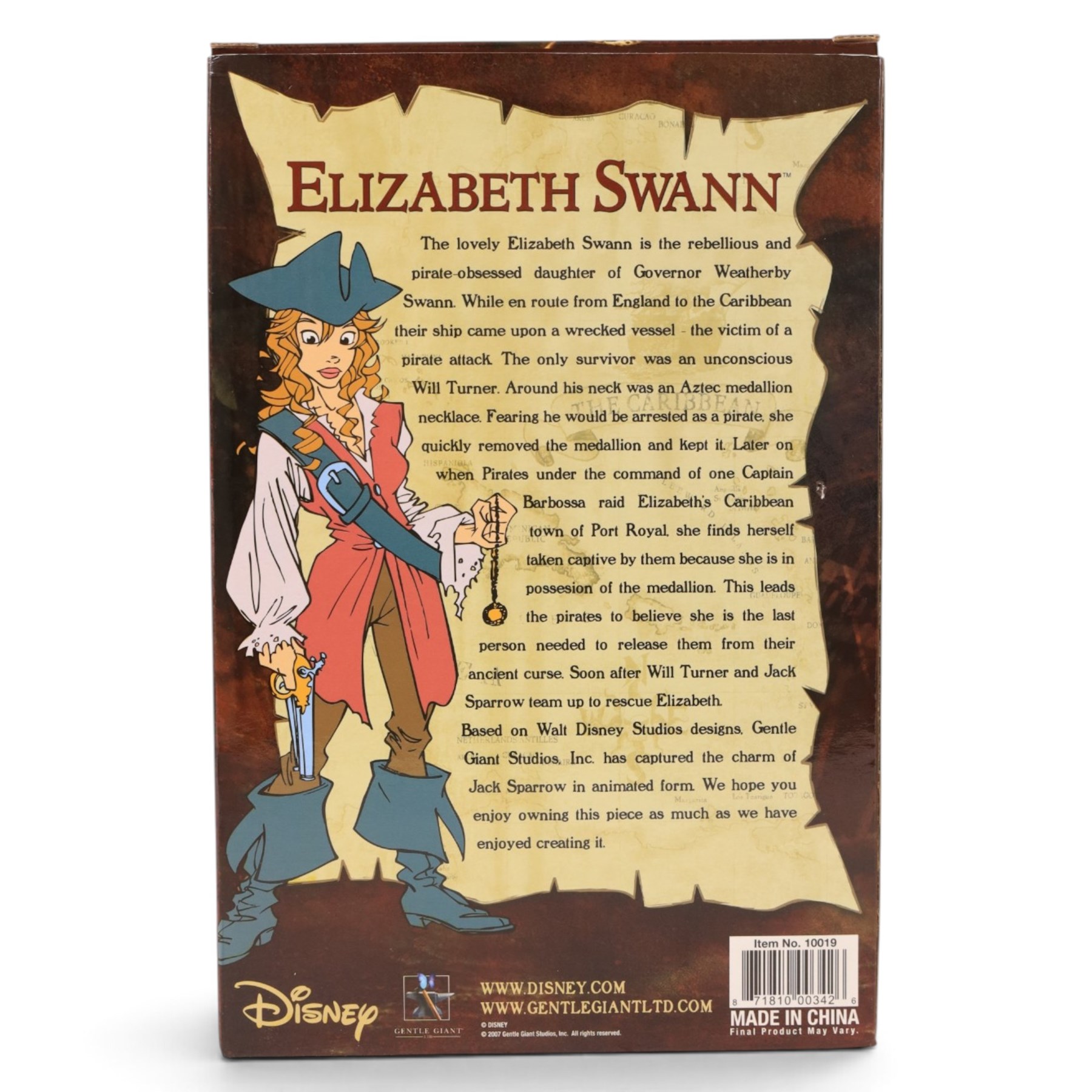 Three Pirates of the Caribbean statues, comprising a Neca limited edition Jack Sparrow Statue and two Gentle Giant limited edition animated maquettes - Elizabeth Swan and Davy Jones, all boxed