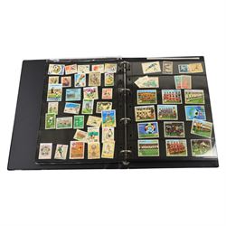 Football-themed stamps, including 'The World Cup Collection' in three folders, further first day covers, etc, in one box