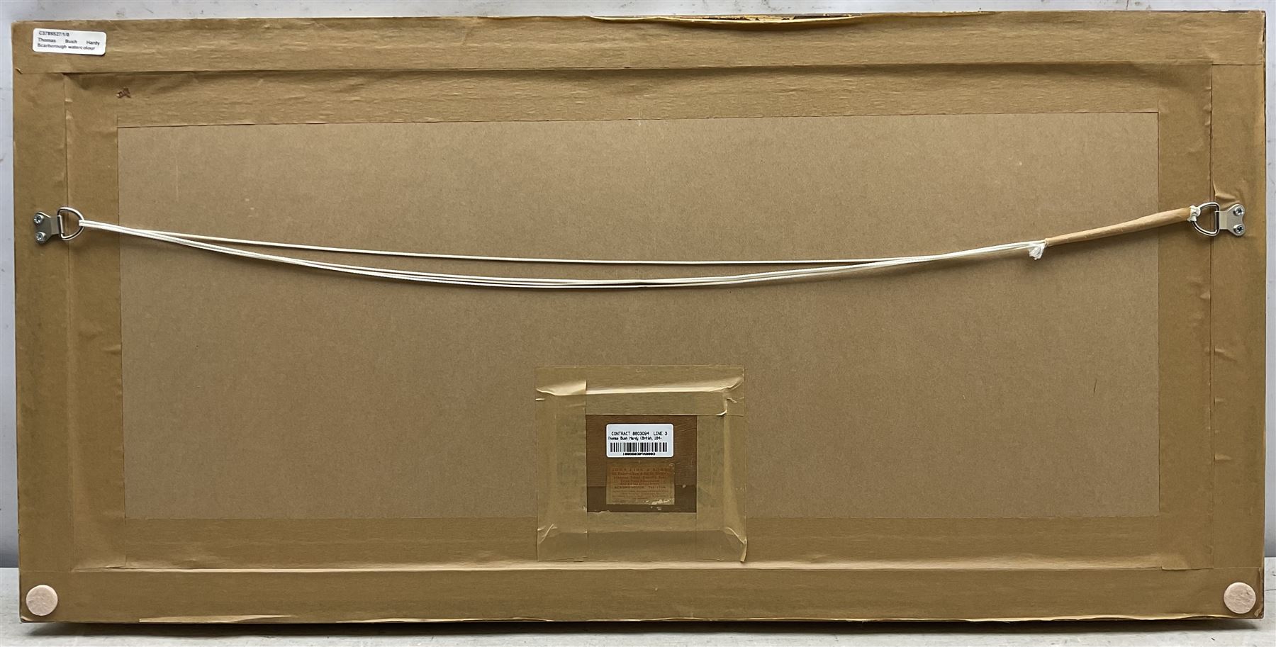 Thomas Bush Hardy RA RBA (British 1842-1897): ‘Off Scarborough’, watercolour signed titled and dated 1895, original John Linn & Sons label verso 22cm x 71cm 
Provenance: private collection, purchased David Duggleby Ltd 23rd June 2017 Lot 1; Bonhams Chester 4th-6th December 2012 Lot 353