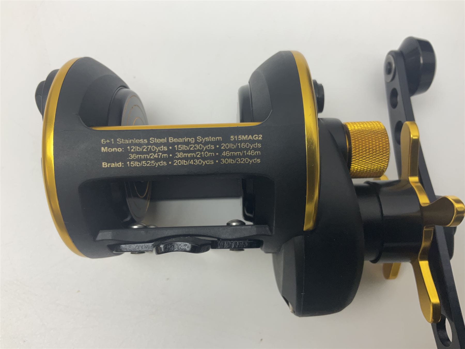 Three multiplier spool sea fishing reels, to include Swedish Abu Ambassaduer 700c Black, with spare spool, Swedish Abu Garcia Ambassadeur 6500 C3 CT MAG and Penn 515 MAG2, all boxed