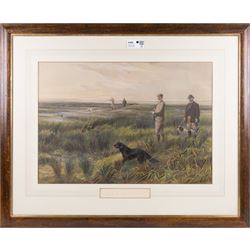 Pair of shooting prints, 'On the Moors' and 'Snipe Shooting', including frame 77cm x 94cm (2)