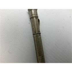  Silver Waterman's Ideal fountain pen with textured decoration, stamped Sterling, together with other fountain pens with gold nibs to include 14ct gold examples, together with further pens to include ballpoint examples