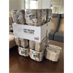 Large quantity of white plastic and polystyrene cups, hot and cold,  with paper cup holders- LOT SUBJECT TO VAT ON THE HAMMER PRICE - To be collected by appointment from The Ambassador Hotel, 36-38 Esplanade, Scarborough YO11 2AY. ALL GOODS MUST BE REMOVED BY WEDNESDAY 15TH JUNE.