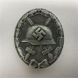 Three WW2 German wound badges - two 'silver' and one bronze with traces of silvering (3)