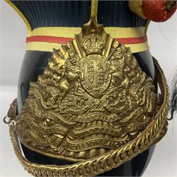 Lancers cap with original 19th century fittings for the 16th Lancers on a modern fibre glass shell with liner