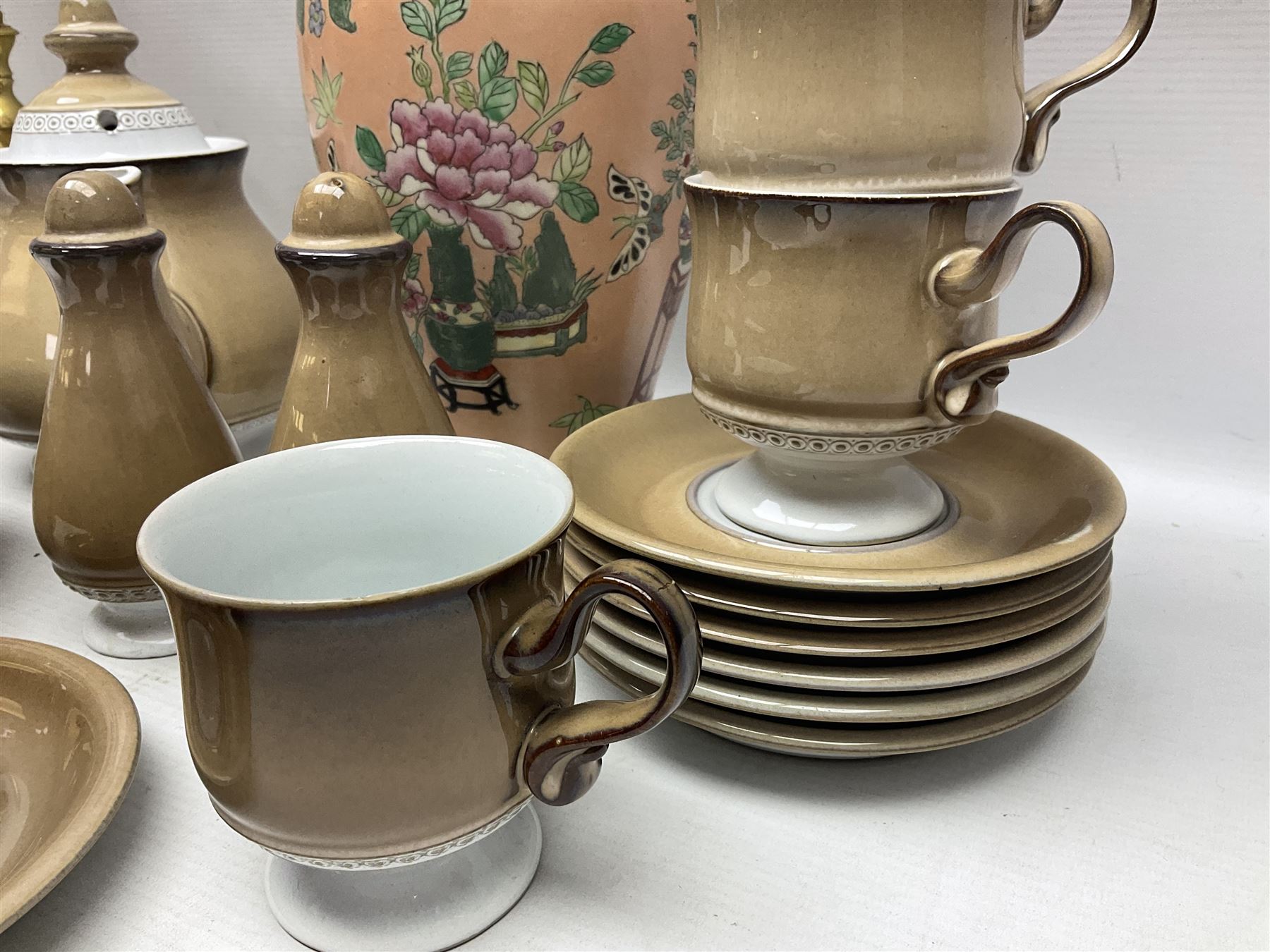 Denby tea wares, to include teapot, milk jug, covered sucrier, six cups etc, together with other collectables   