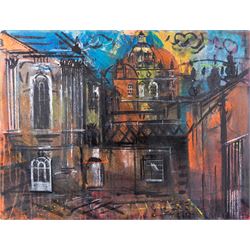 Kane Cunningham (British 1961-): 'Castle Howard', mixed media signed and dated '06, titled...