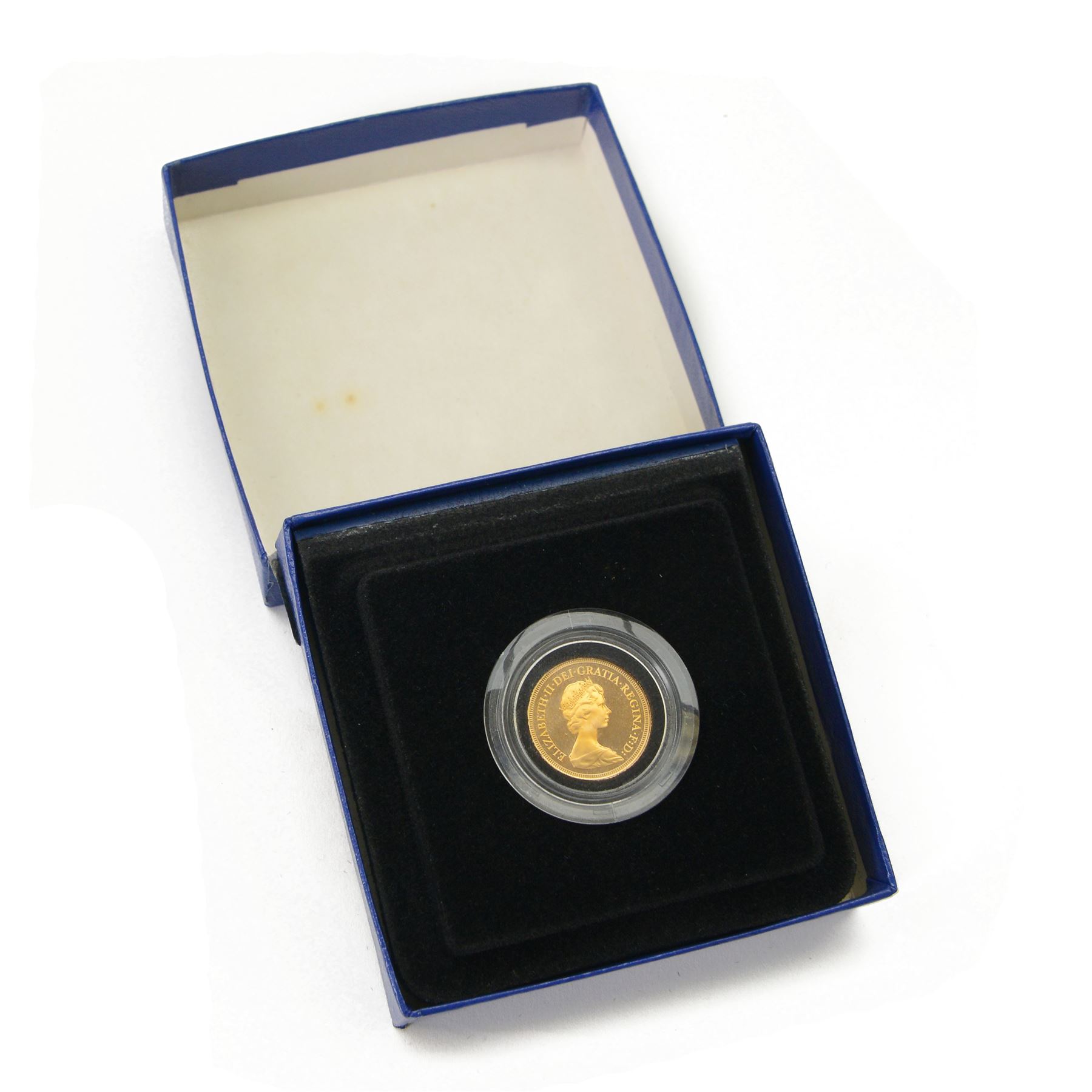 Queen Elizabeth II 1979 gold proof full sovereign coin, cased