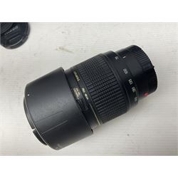 Nikon 'ED AF Micro Nikkor 200mm 1:4D' lens, Tamron 'SP Di AF 180mm 1;3.5 Macro1:1' lens, serial no 501075 and Tamron 'AF 70-300mm 1:4-5.6 Tele-Macro (1:2) ' lens, serial no 305906  