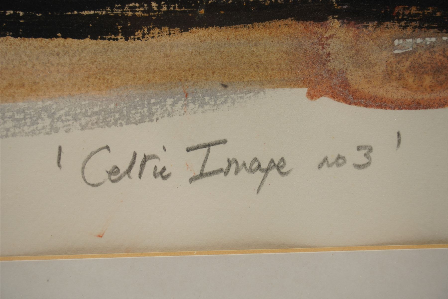 Gillian Ross Kelsey (British 1935-2025): 'Celtic Image No 3' and 'Celtic Image No 4', two acrylic monotypes signed and titled in pencil max 70cm x 110cm (2)