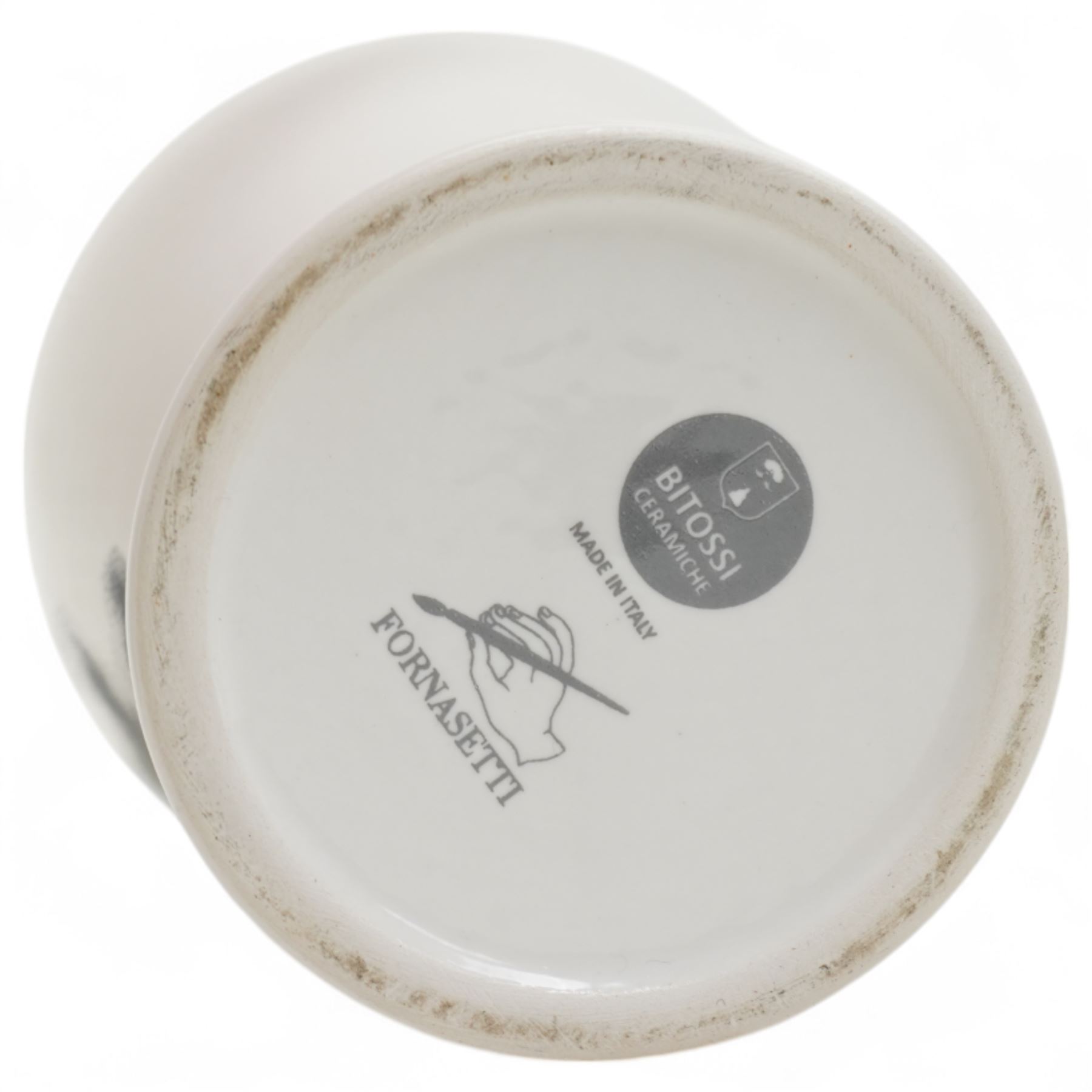 Piero Fornasetti 'Buona notte' covered jar in black and white, each side depicting two expressions of Lina Cavalieri, printed marks to base, 