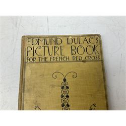 Edmund Dulac's Picture book for the French Red Cross, together with four framed and glazed hand coloured equestrian prints, in one box