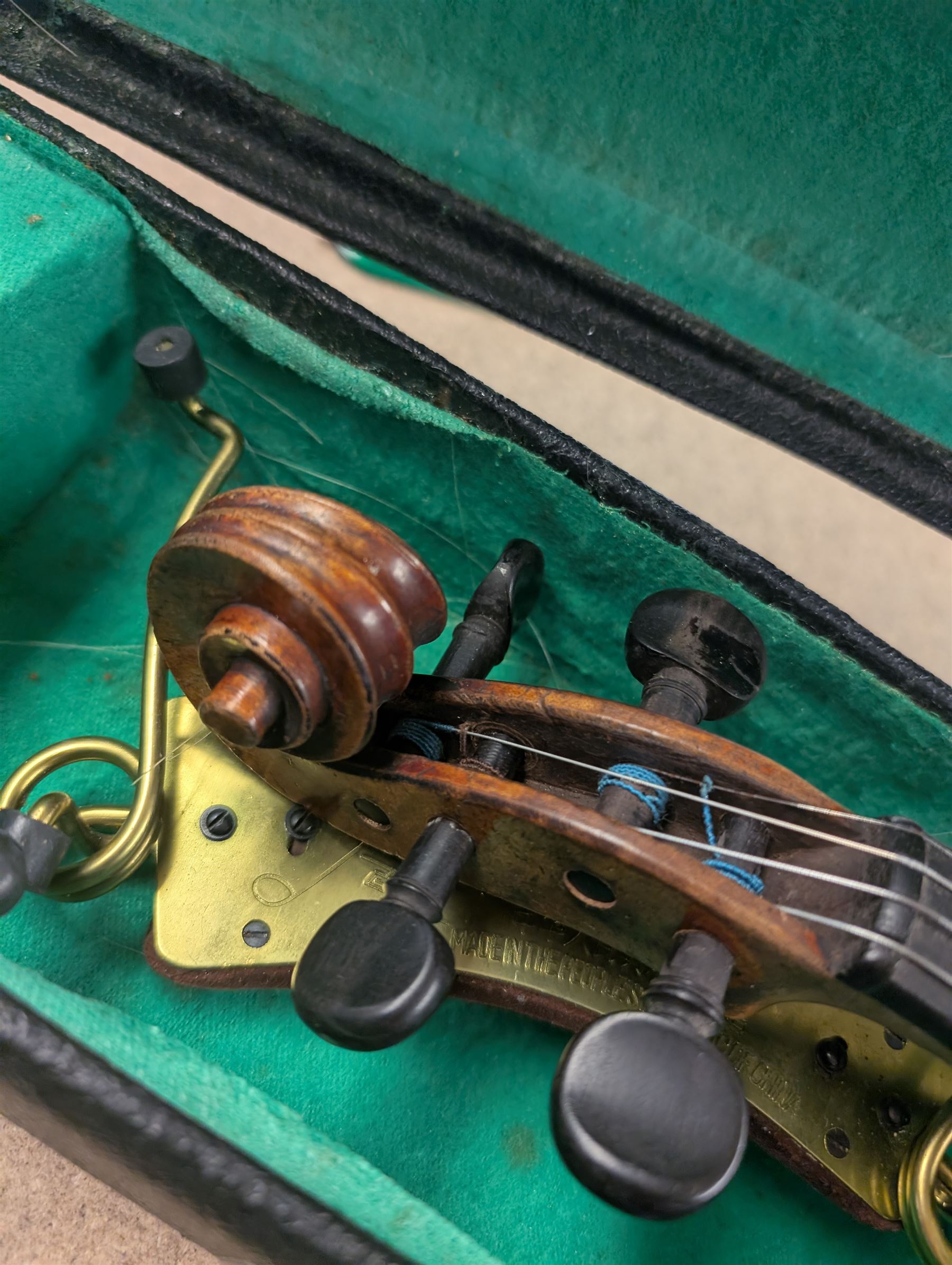 Violin and bow in fitted case