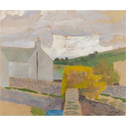 Sir Norman Robert Reid (British 1915-2007): View of a Cottage and Landscape, oil on board unsigned, inscribed verso 26cm x 31cm
Provenance: from the Estate of the Late Mrs Eugene Rosenberg