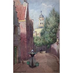 John Dobby Walker (British 1863-1925): 'Middleburg Holland' Street Scene, watercolour signed 30cm x 20cm