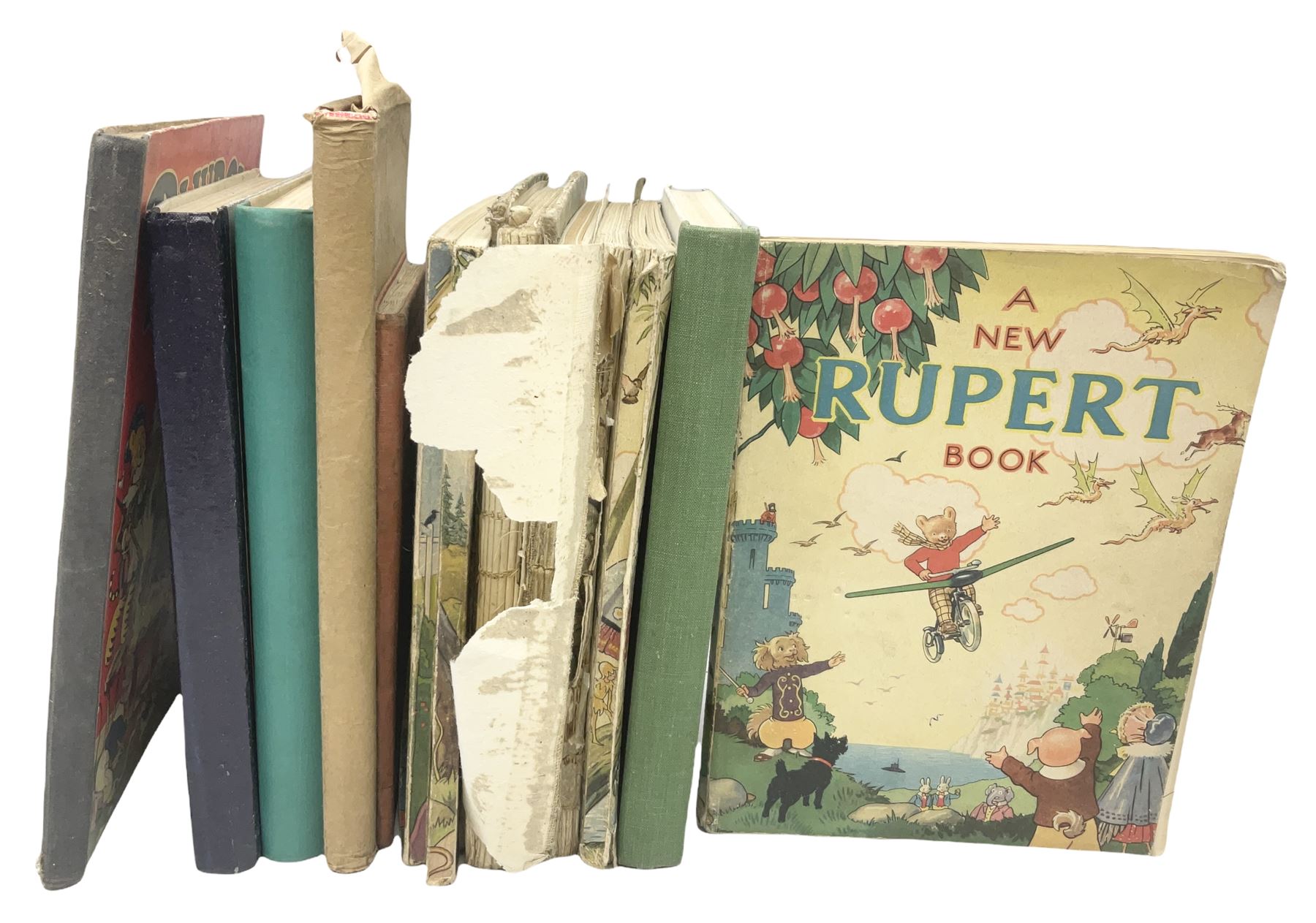 Collection of Vintage children's annuals, to include a number of Rupert the Bear examples dating from the 1940's, comprising 'The New Rupert Book' 1947, 'More Adventures of Rupert' 1947, 'A New Rupert Book' 1945, 'Rupert In More Adventures' 1944,  'More Rupert Adventures' 1943 and two examples of 'The Rupert Book' dated 1941 and 1948