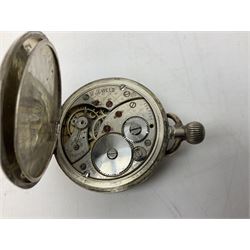 Miniature all nickel 2mm pin fire single shot pistol with engraved grip L4.5cm; together with a .925 silver half hunting cased keyless wind pocket watch inscribed 'Presented to Pte. P. Sizer By No.2 Company 1st Battalion Lincolnshire Regmt For Gallant Conduct Nr. Cork (Ireland) 31.7.20' (2)