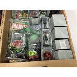 Eaglemoss The Classic Marvel Figurine Collection - forty-one magazines with models each as issued in unopened plastic bags; eleven boxed models and eight loose periodicals; in three boxes (60)