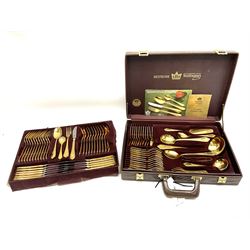 Bestecke SBS Solingen gold plated canteen of cutlery for twelve place settings