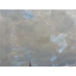 Thomas Bush Hardy RA RBA (British 1842-1897): Shipping on the Thames at 'Greenwich', looking towards the Royal Naval College, watercolour signed titled and dated 1885, 39cm x 101cm