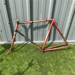 Dawes England vintage three speed folding bicycle together with Royal Enfield bicycle frame  - THIS LOT IS TO BE COLLECTED BY APPOINTMENT FROM DUGGLEBY STORAGE, GREAT HILL, EASTFIELD, SCARBOROUGH, YO11 3TX