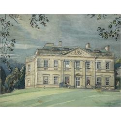 Carl Herman (Scarborough 1887-1955): Hackness Hall, watercolour signed and dated 1946, 30cm x 39cm