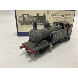 ‘00’ gauge - three kit built steam locomotives comprising GER Class S69/B12 4-6-0 no.1510 finished in GER blue, with McGowan Models box; Aspinall Class 1008 2-4-2T no.50887 finished in BR black, with McGowan Models box; MR/LMS Class 1P 0-4-4T no.1268 finished in LMS black with Craftsman Models box (3) 
